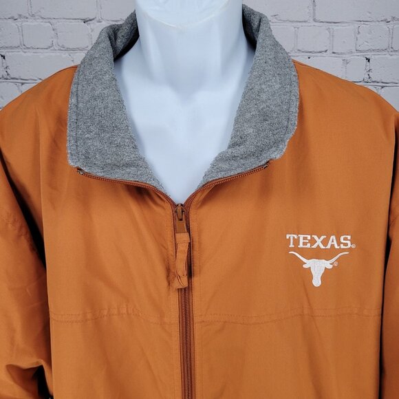 Texas Longhorns Orange Full Zip Fleece Lined Embroidered Logos Pockets Jacket XL - Picture 11 of 16